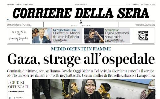 L'apertura del Corriere della Sera: "Fagioli, sette mesi senza calcio"