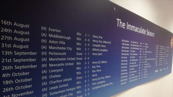 FOTO - Arsenal, al centro sportivo il ricordo degli 'Invincibili'
