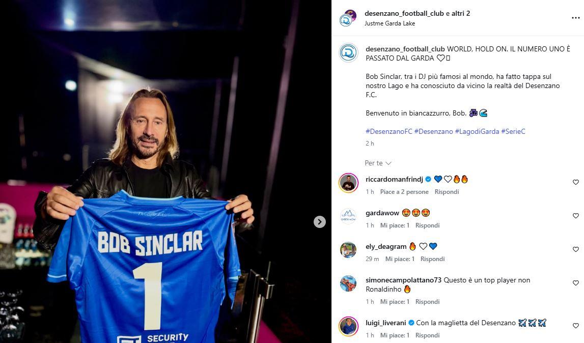 Bob Sinclar sbarca al Desenzano: maglia numero 1 per il dj di 'Love Generation'