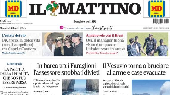 "Non è un pacco". L'agente di Osimhen tuona, Il Mattino intitola: "Lukaku resta in attesa"