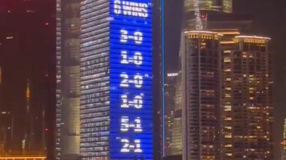 In Cina si festeggia lo scudetto dell'Inter. A Shanghai sfottò per i derby alla CitiGroup Tower