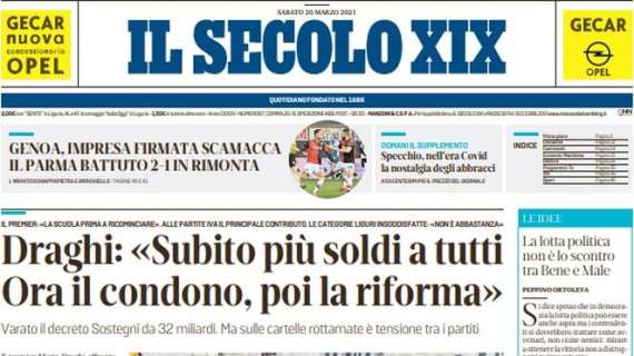 Il Secolo XIX: "Genoa, impresa firmata Scamacca. Parma battuto 2-1 in rimonta"