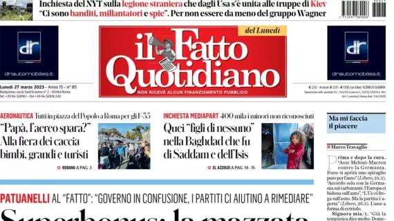 Il Fatto Quotidiano in prima pagina: “Juventus, oggi è il giorno del giudizio"