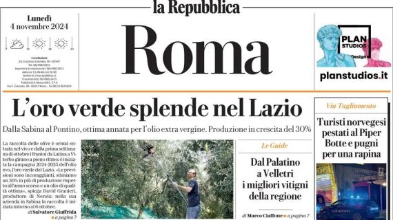 L'ed. romana de La Repubblica apre sul ko della Roma a Verona: "Juric appeso a un filo"