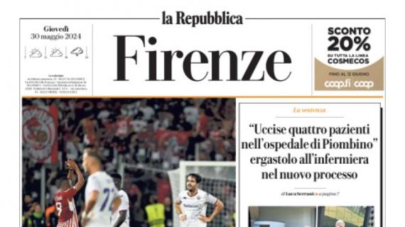 Repubblica (ed. Firenze) apre sul ko viola in Conference: "Atene amara, un'altra beffa"