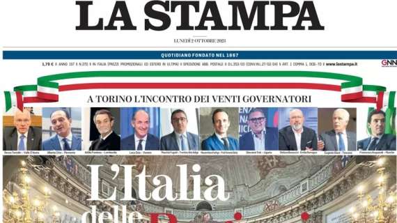 La Stampa: "Juve, punto e basta. Allegri soddisfatto: 'Restiamo attaccati alle prime'"