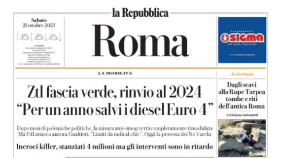 La Repubblica Roma: "Lazio, con il Sassuolo c'è El Taty. Il Real Madrid su Mourinho"