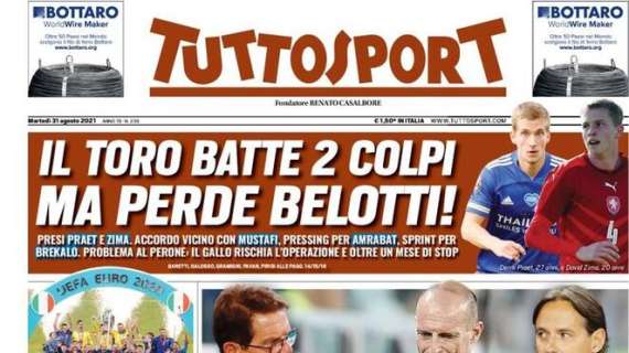Tuttosport in apertura, parla Capello: "Juve e Inter alla pari"