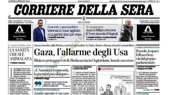 Corriere Della Sera In Prima Pagina: "Juve E Milan Vincono, Il Toro ...