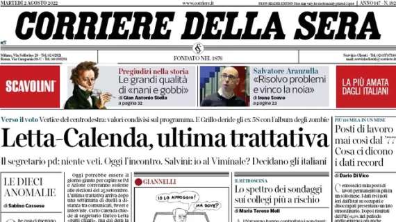 Il Corriere della Sera e l’analisi in apertura del calcio d’agosto: “Milan e Roma, anima e idee”