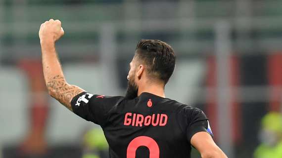 Giroud colpisce ancora a San Siro, Milan avanti all'intervallo sul Torino: 1-0