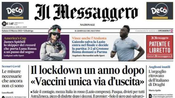 Il Messaggero: "Caicedo salva la Lazio: entra nel finale e decide la partita"
