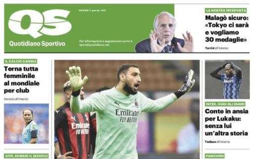 L'apertura del QS su Donnarumma e i rossoneri: "Gigio libero, Milan rischi"
