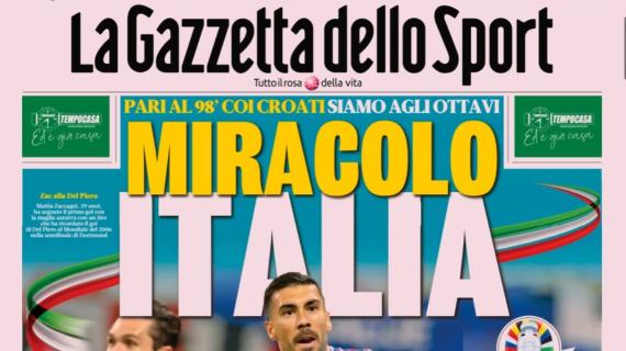 L'apertura de La Gazzetta dello Sport sull'Europeo: "Miracolo Italia"