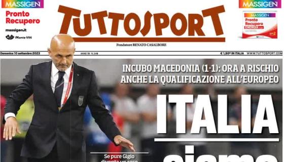 Domanda molto critica di Tuttosport  dopo il pari in Macedonia: "Siamo alla frutta?"