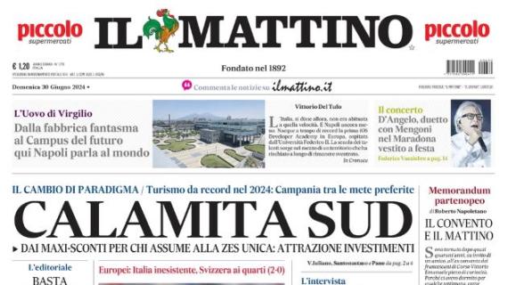 Il Mattino titola: "Umiliati. Eliminazione meritata, Spalletti non è lucido come a Napoli"