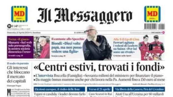 Il Messaggero titola: "Da Motta a Gasp. Roma, la verità in venti giorni"
