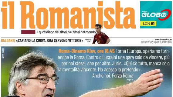 Il Romanista in prima pagina: "Basta scuse, serve una svolta contro la Dinamo Kiev"