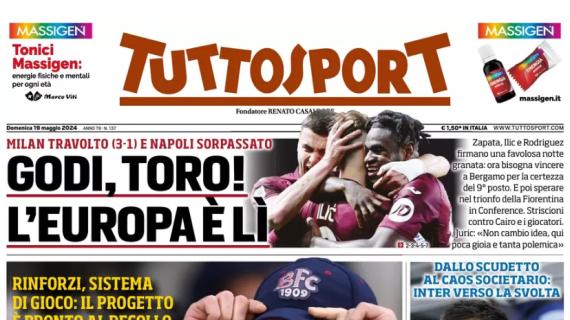 L'apertura in prima pagina di Tuttosport: "La Juve di Motta? Alla francese"