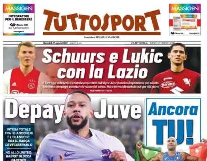 L'apertura di Tuttosport: "Depay-Juve, accordo!"