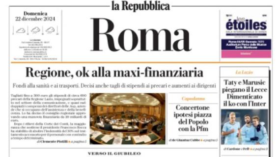 La Repubblica (ed. Roma): "Taty e Marusic piegano il Lecce. Dimenticato il ko con l'Inter"