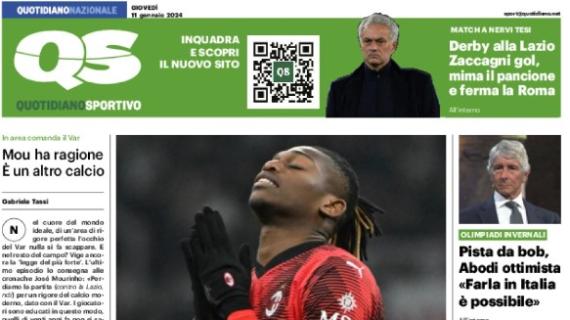 Il QS in prima pagina sulla Coppa Italia: "La Dea strega il Diavolo"