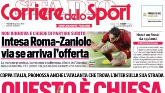 L'apertura del Corriere dello Sport: "Questo è Chiesa"