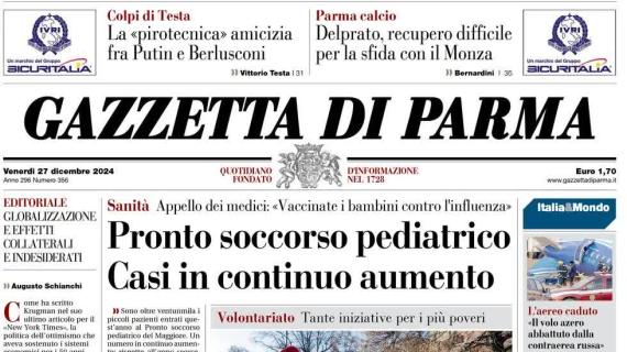 La Gazzetta di Parma apre sui crociati: "Delprato, recupero difficile per il Monza"