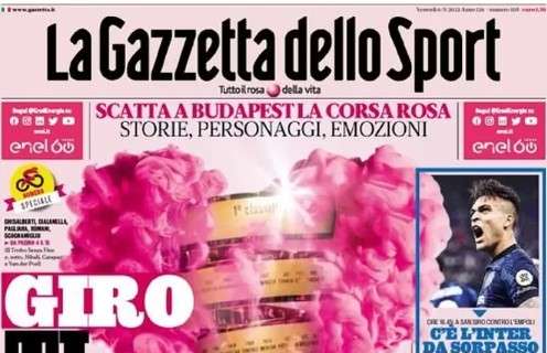 La Gazzetta dello Sport in prima pagina: "C'è l'Inter da sorpasso"