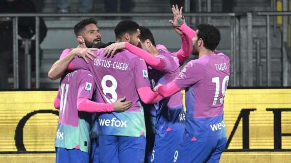 Il Milan soffre a Frosinone, poi la ribalta come a Udine: 2-3 pazzesco. Jovic entra e la decide
