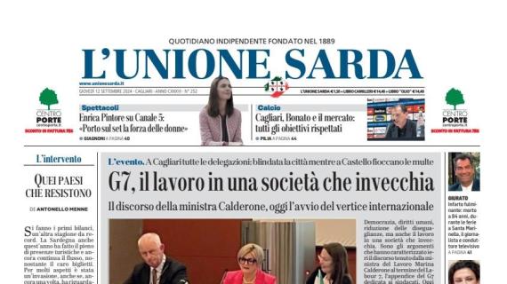 L'Unione Sarda titola: "Cagliari, Bonato e il mercato: tutti gli obiettivi rispettati"