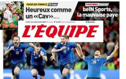 L'apertura de L'Equipe sull'Italia che vola in finale: "L'allegria"