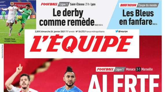 Olympique Marsiglia in crisi dopo il ko col Monaco, L'Equipe: "Allarme rosso"