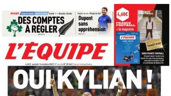 L'Equipe: "Francia qualificata grazie alla doppietta di Mbappe che supera Platini"