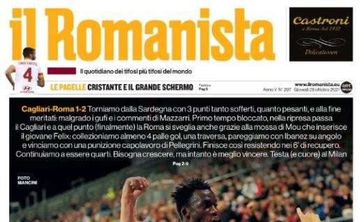 L'apertura de Il Romanista dopo il successo sul Cagliari: "Felixità"