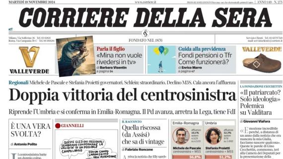 Il Corriere della Sera apre con Buffon: "Il male oscuro, Chagall. Totti amico vero"