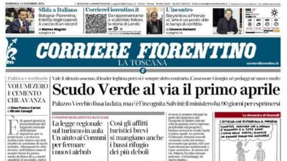 Corriere Fiorentino: "Bologna-Fiorentina, il derby degli opposti. A caccia di un record"