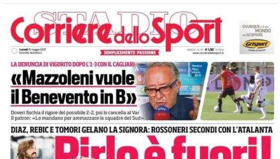 L'apertura del Corriere dello Sport: "Pirlo è fuori!"