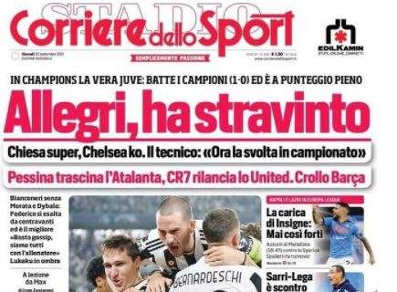 L'apertura del Corriere dello Sport: "Allegri, ha stravinto"