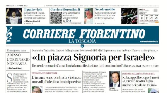 Il Corriere Fiorentino apre sul gran momento della squadra gigliata: "Il patto viola"