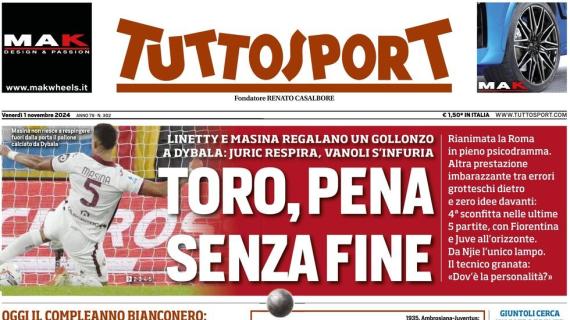 Tuttosport in apertura: "Juventus nel nome e nell'anima". Oggi compie gli anni