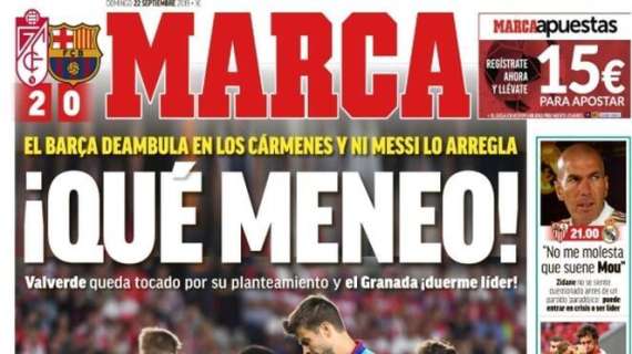 Il Barcellona cade col Granada, Marca titola: "Che colpo!"