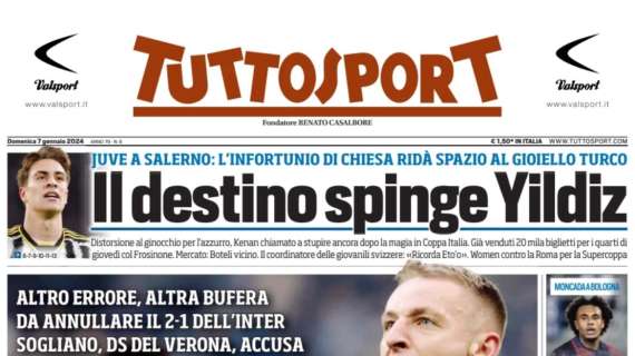 Tuttosport dedica l'apertura all'Inter: "Campioni di inVARno"