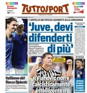 Tuttosport apre con l'appello dei piccoli azionisti alla dirigenza: "Juve, devi difenderti di più"