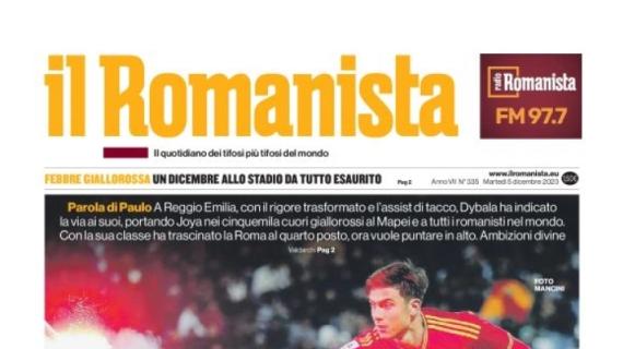 Dybala trascina la Roma in zona Champions League, Il Romanista titola: "E luce fu"