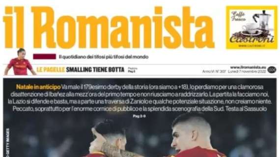 Il Romanista in prima pagina dopo la sconfitta della Roma di ieri: "Che brutto"