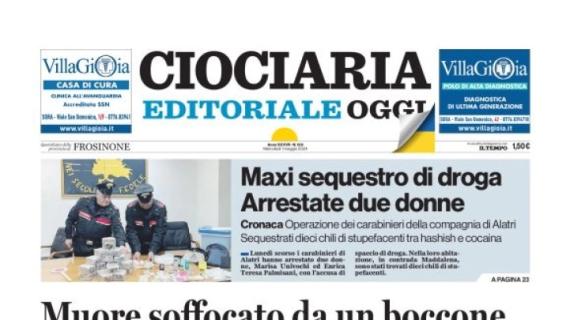 Ciociaria Oggi titola sul Frosinone: "Al Castellani con duemila tifosi al seguito"
