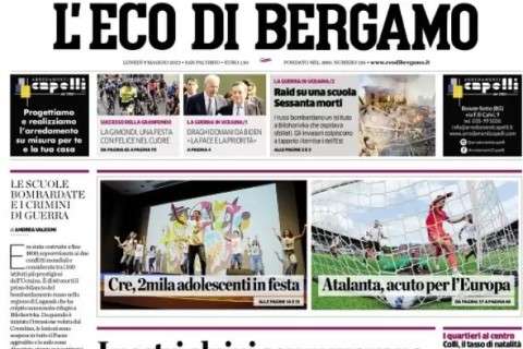 L'Eco di Bergamo carica la Dea dopo il 3-1 allo Spezia: "Atalanta, acuto per l'Europa"