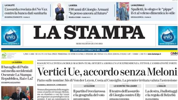 La Stampa: "Spalletti, lo sfogo e le "pippe": il ct al veleno dimentica lo stile"