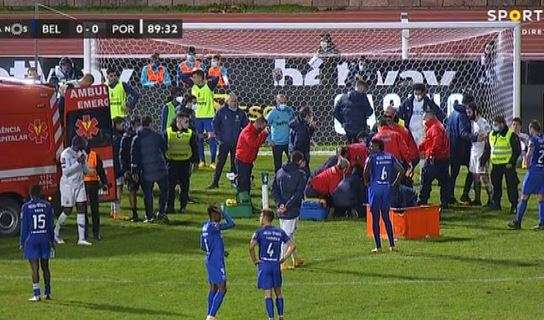 Belenenses-Porto 0-0 e apprensione per Nanu. Violento scontro di gioco, ambulanza in campo
